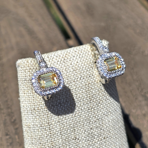 Judith Ripka 925 Silver Elegant Earrings - Picture 2 of 5